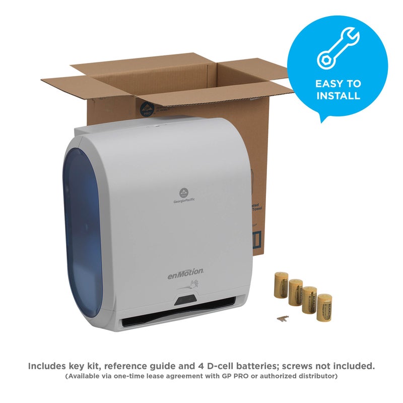 enMotion Georgia-Pacific ENMOTIONÂ® 10â€ Automated Touchless Paper Towel Dispenser by GP PRO, Gray, Wall Mount, 1 Dispenser - Image 5